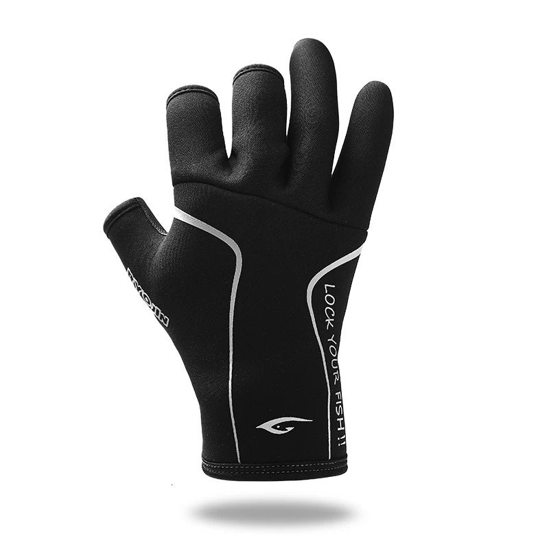 Брендовые профессиональные мужские Зимние перчатки для рыбалки с тремя пальцами