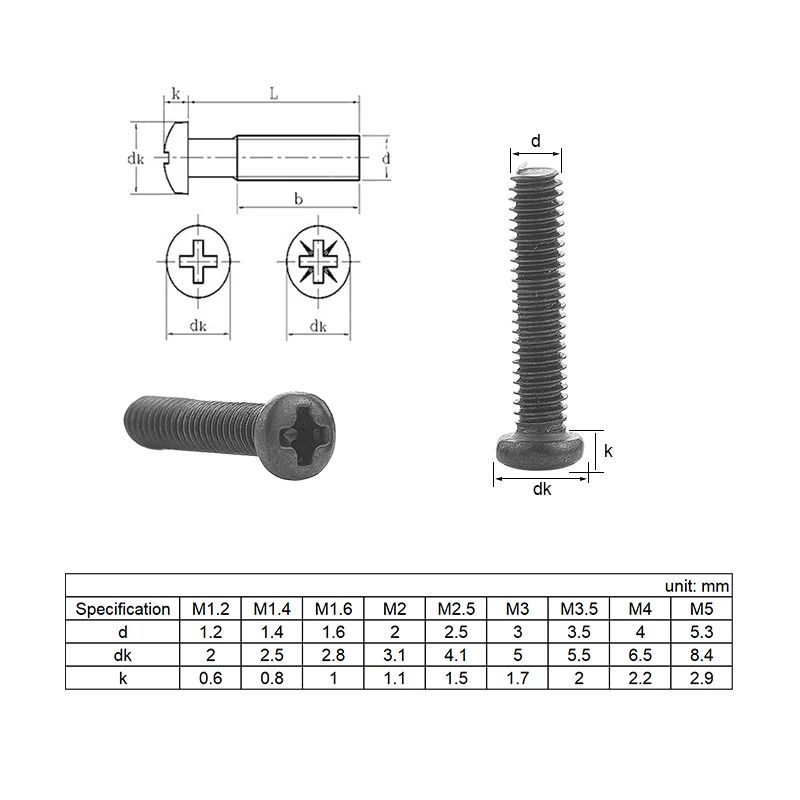 650pcs cross recessed round pan head machine screws set m1 4 m1 7 m2 m2 5 m3 mini screw laptop computer screw phillips screw kit free global shipping