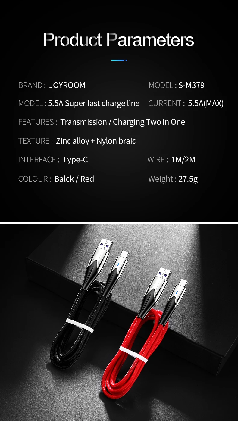 Joyroom 5A usb type-C кабель для быстрой зарядки типа C Быстрая зарядка usb кабель для светодиодного зарядного устройства для Xiaomi samsung зарядный кабель для передачи данных