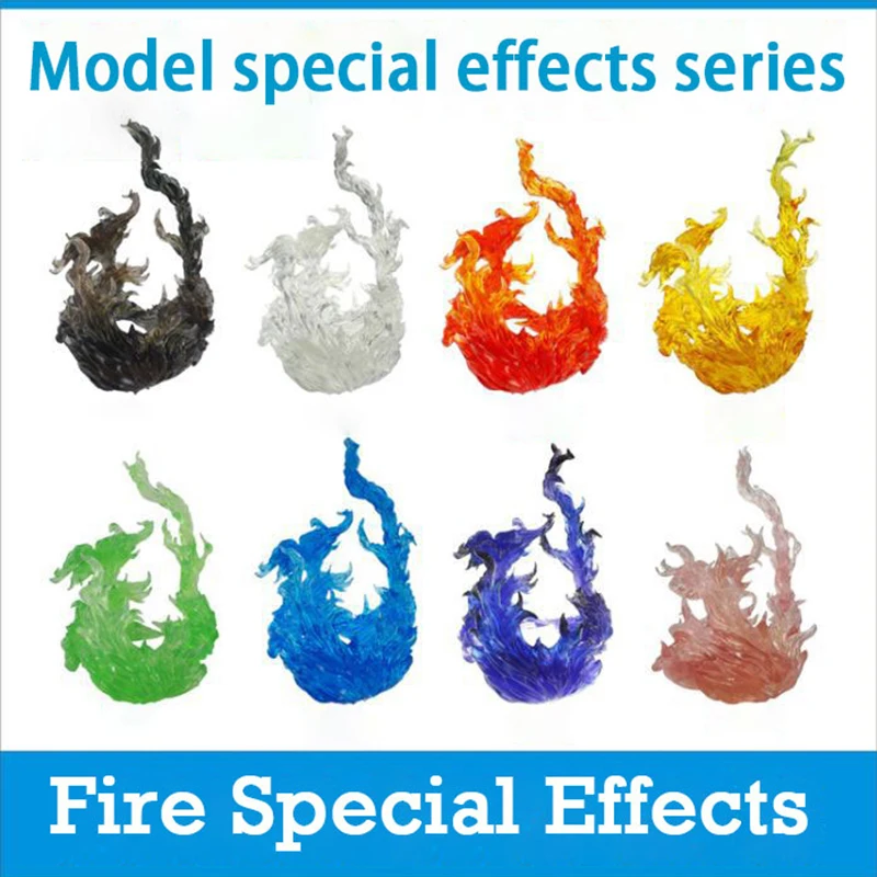 Soul Effect Impact Fire Special Effects Blue Flame Model Plastic Action Figure Display HG/RG SD Rabot/animation Stage Act Suit