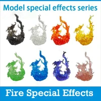 soul effect impact fire special effects blue flame model plastic action figure display hgrg sd rabotanimation stage act suit