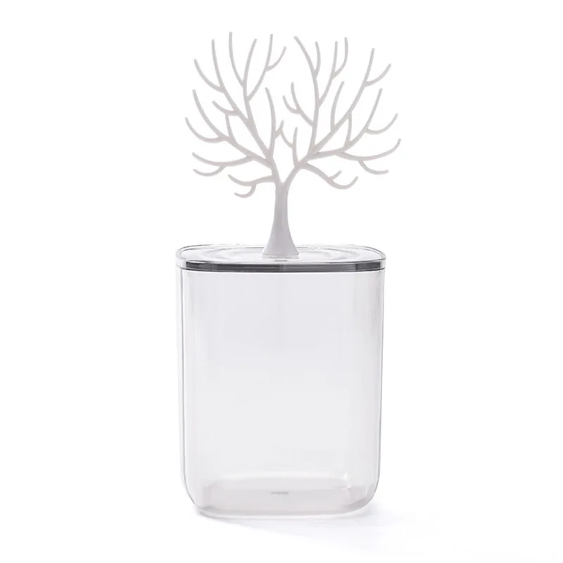 

Square Transparent Cotton Swab Box Multifunctional Desktop Storage Box Cotton Storage Box Jewelry Jewelry Rack