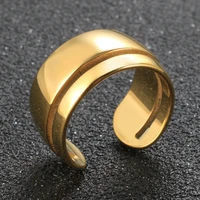 irregular geometric open ring minimalist gold plated finger ring for women girl fashion jewelry gift wholesale