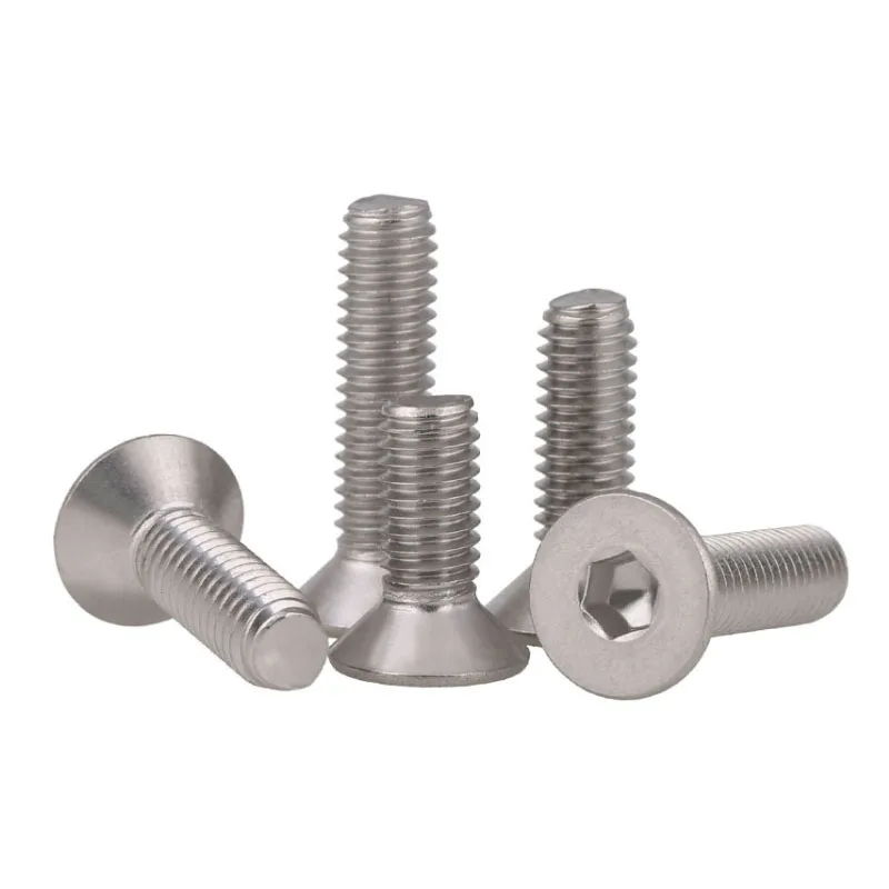 Шестигранный винт с плоской головкой из нержавеющей стали 304 потайной