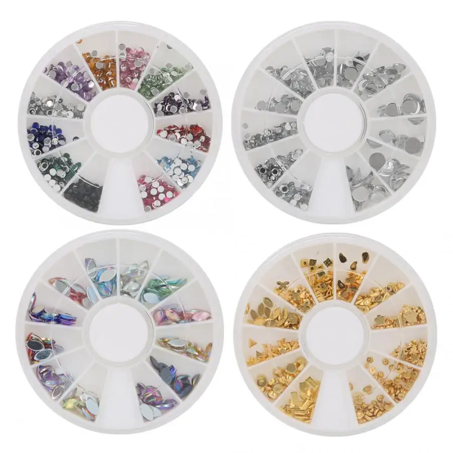 Nail Art Tool Set DIY Dead Skin Fork Dotting Pen File Dust Brush Rhinestone Manicure Kit Rubs for Nails | Красота и здоровье