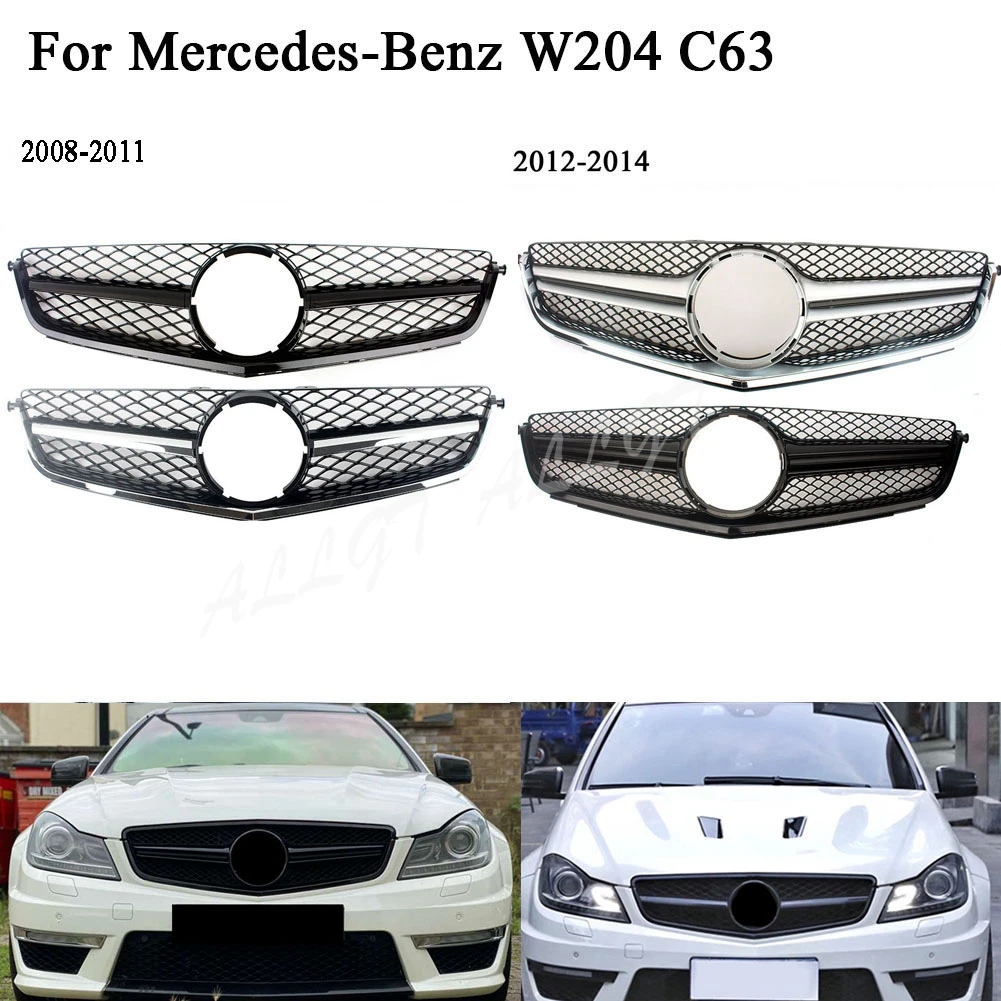 Передний гоночный бампер верхняя крышка гриля автомобиля для Mercedes Benz W204 C63 Coupe C