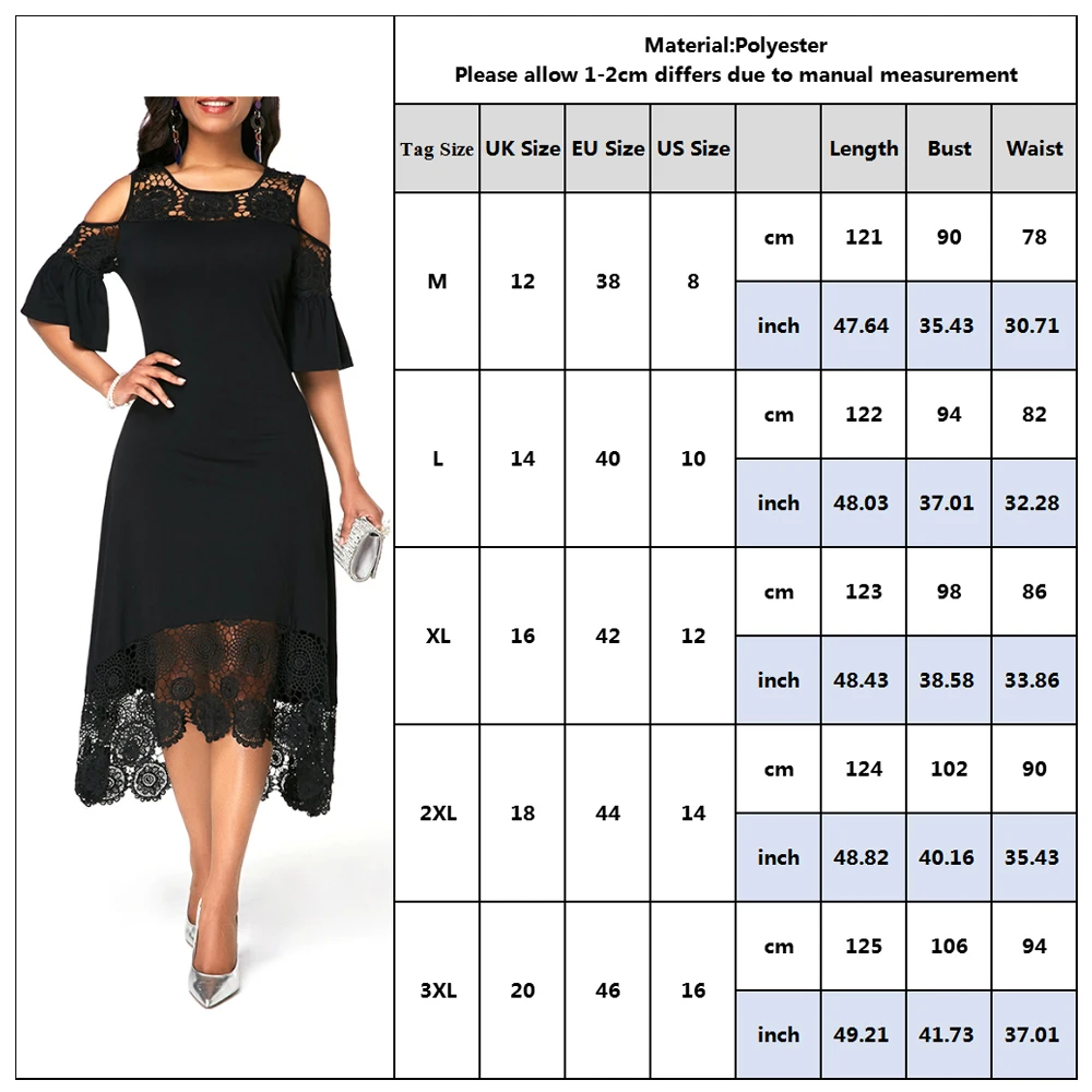 

Sale Solid Lace Dresses Women A-Line Elegant Flare Sleeve Long Dress 2020 Spring Lady Off Shoulder Black Red Dress Party D30