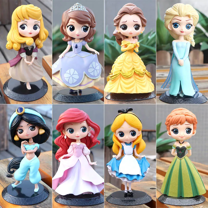 

Disney Princess Mermaid Anna Elsa Belle Ariel Rapunzel Cinderella Sofia Snow White Mulan Action Figure Toys Girls Birthday Gifts