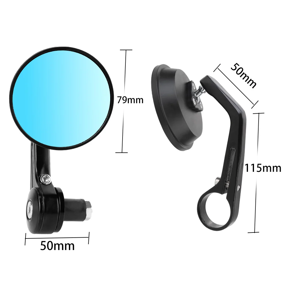 Зеркало заднего вида для мотоциклов скутеров аксессуары 7/8 дюйма круглые зеркала