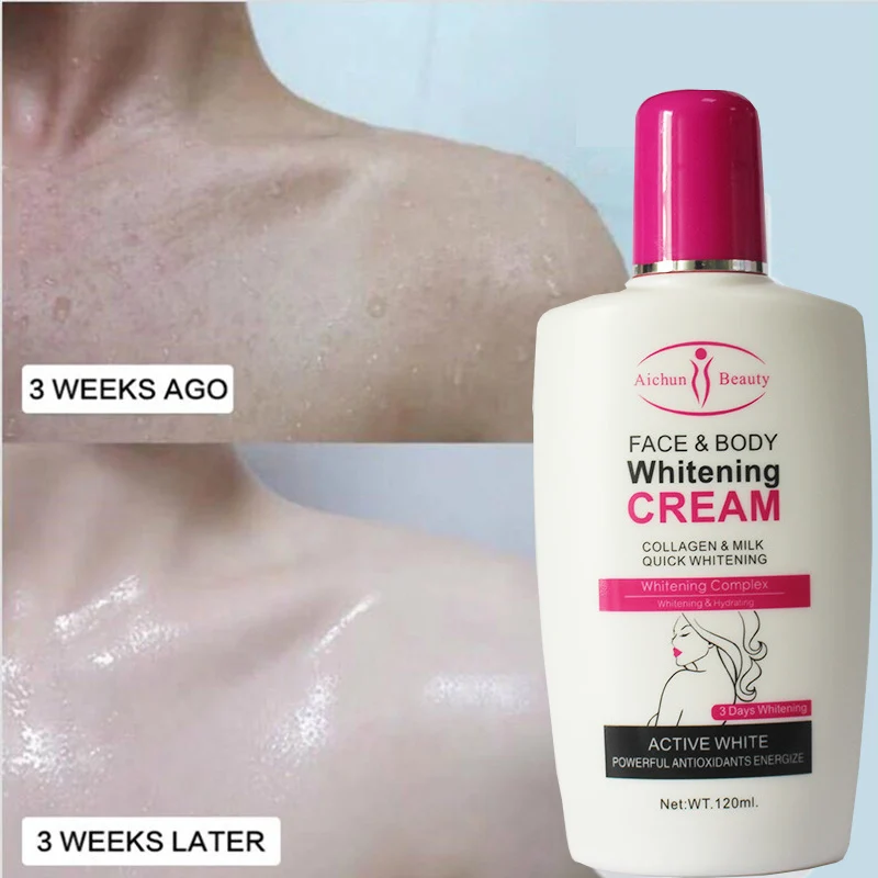 Коллагеновое отбеливание молока крем для лица и тела кожи Увлажняющий светлый