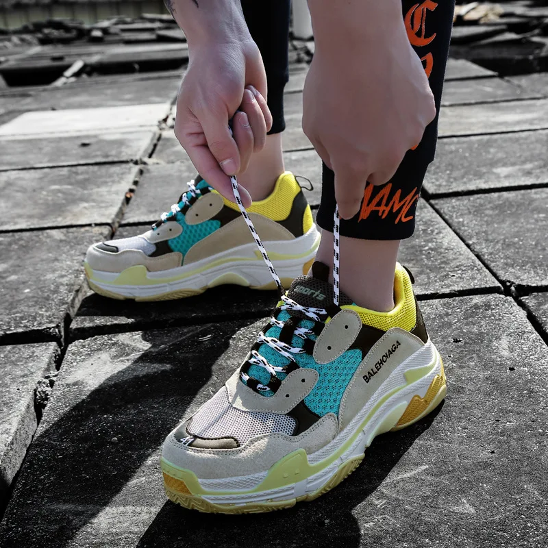 Мужские кроссовки в стиле Харадзюку воздухопроницаемые повседневные больших