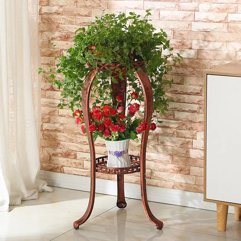 Стойка для цветов в европейском стиле железная Многоуровневая стойка комнатная