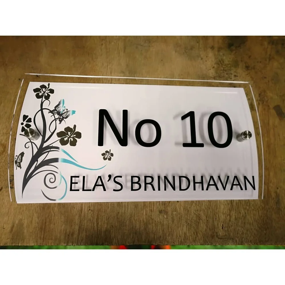 

Florist Design Acrylic House Sign/ House Number Plate/ Plate Rumah