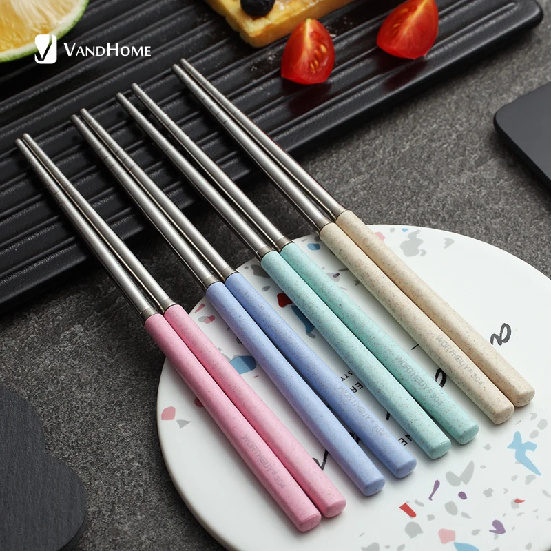 VandHome портативная дорожная посуда 304 нержавеющая сталь столовая набор для пикника