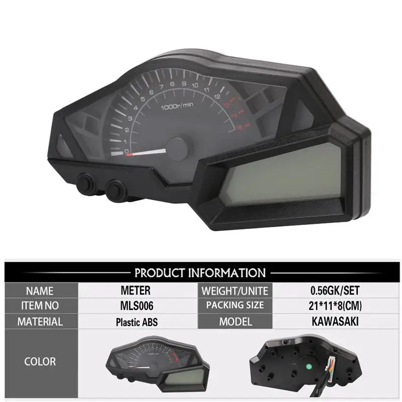 

Waterproof Multifunctional Digital Motorcycle Speedometer LCD Motorbike Hour Meter for Dual Cylinder Quadruple Cylinder
