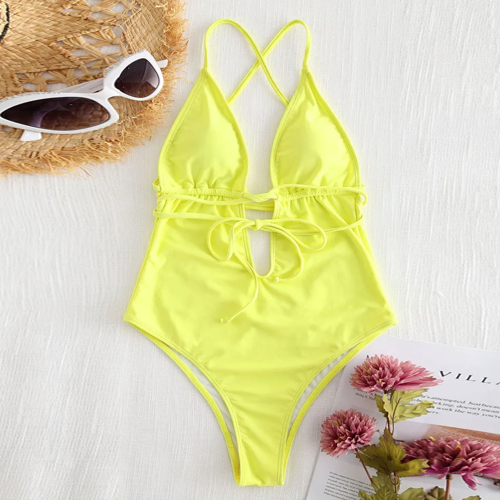 Купальник размера плюс 2020 женский цельный купальный костюм с открытой спиной и