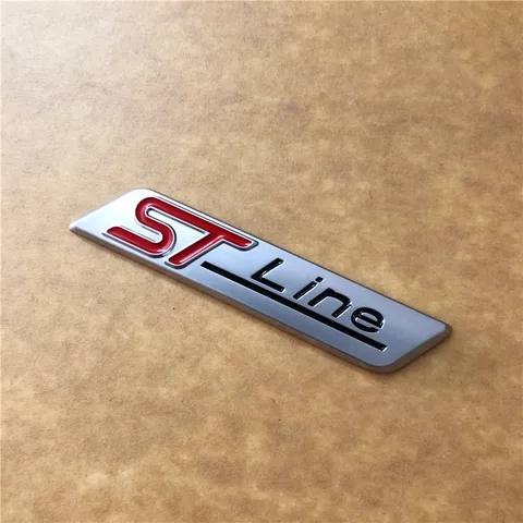 1 металлическая хромированная матовая черная серебряная красная STline ST line Автомобильная эмблема Автомобильная Наклейка 3D наклейка эмблема для Ford Focus ST Mondeo