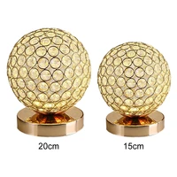 vintage style crystal ball table lamp lights metal base night light decoration for bedroom nightstand restaurants reading study