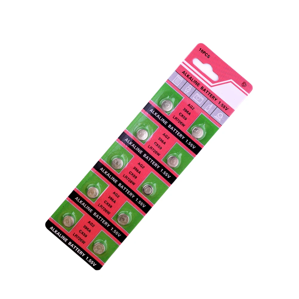 

YCDC 20pcs AG2 Button Batteries SR726 196 397 Cell Coin Alkaline Battery 1.55V AG2 SR726 LR59 For Watch Electronic Remote