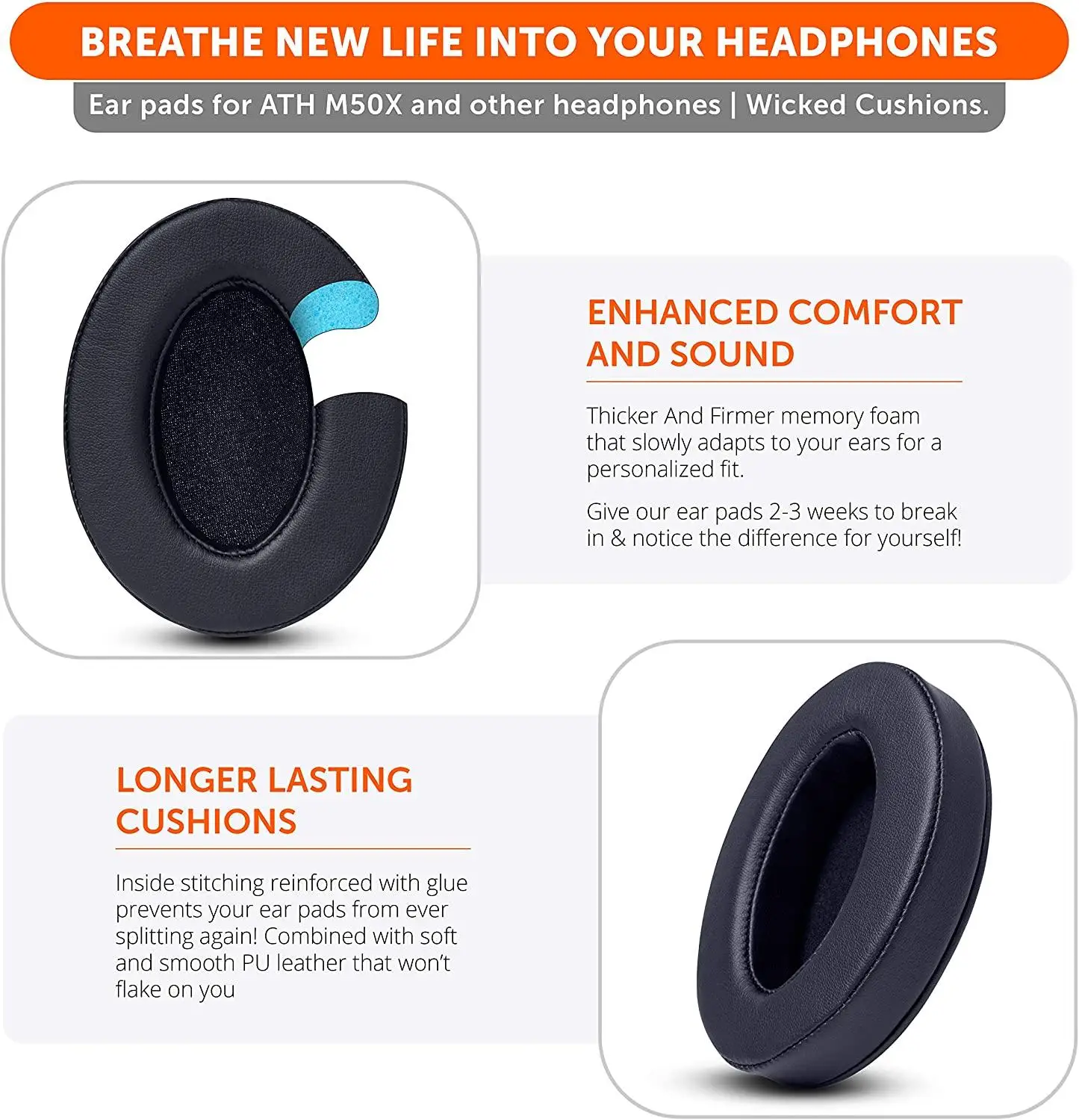 Улучшенные амбушюры ATH M50X 