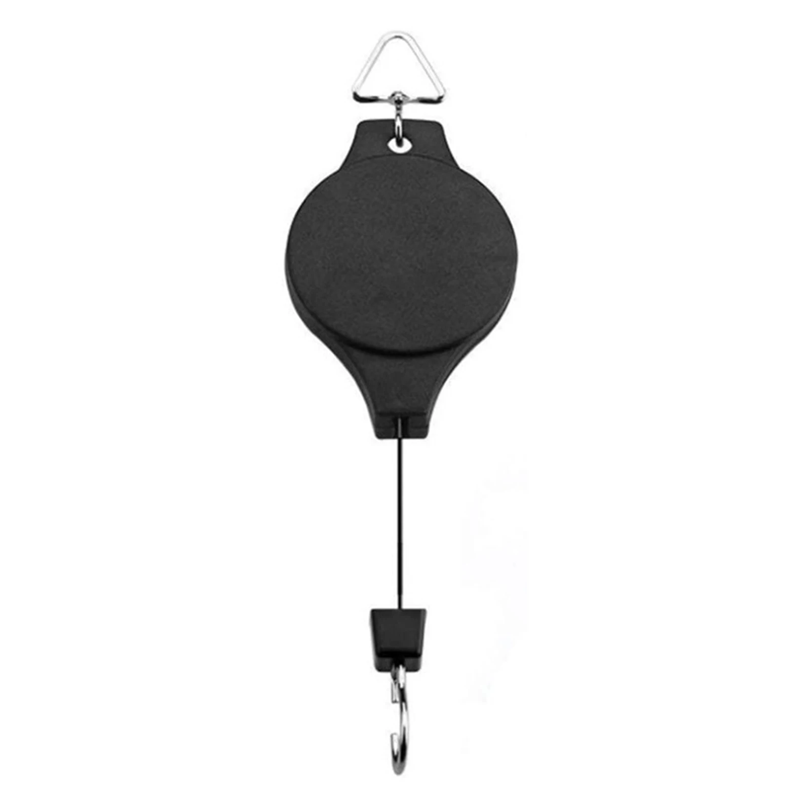 

Retractable Plant Pulley Flower Basket Hook Adjustable Telescopic Black Hook For Hanging Basin Flower Pot Home Garden Rangement