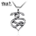 Мужской кулон со змеиной головой Beier, кулон из нержавеющей стали 316L в скандинавском стиле, Ювелирное Украшение LHP121
