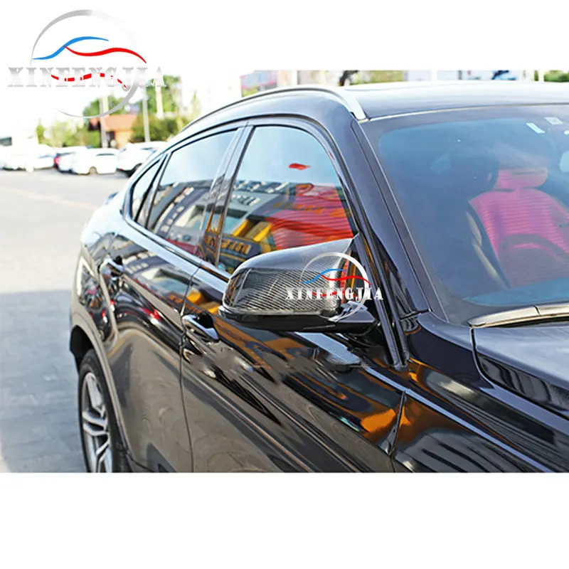 

For BMW X3 X4 X5 X6 F25 F26 F15 F16 15-18 2pcs Real Carbon Fiber Rear-view Side Mirror Wing Mirror Replace Cover Decorate Trim