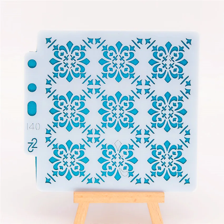 

14*13CM Faceplate DIY Cake Scrapbook Stencils Hollow Embellishments Printing Lace Ruler Valentine's Day