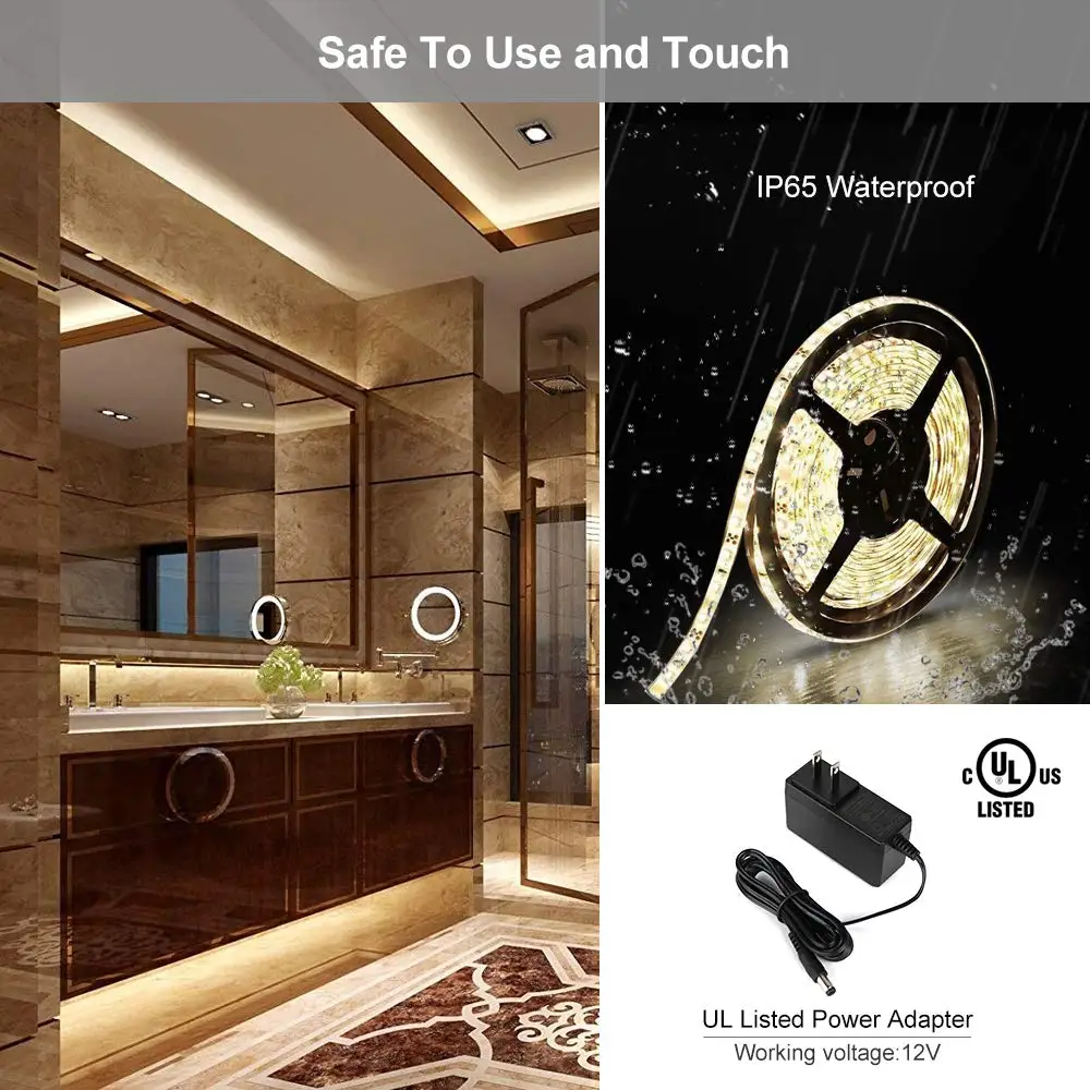 Светодиодная лента светильник 5 м с регулируемой яркостью умная ручная развертка