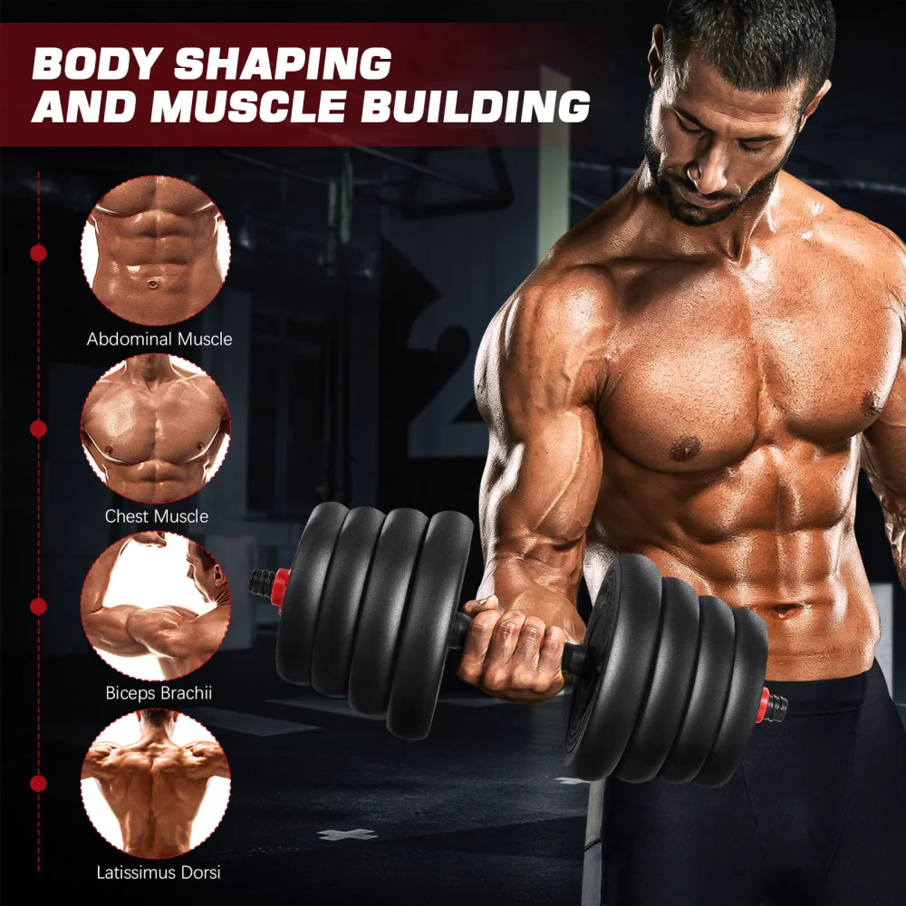 

1 Set Practical Gym Dumbbell Fitness Barbell Fitness Exercise Equipment