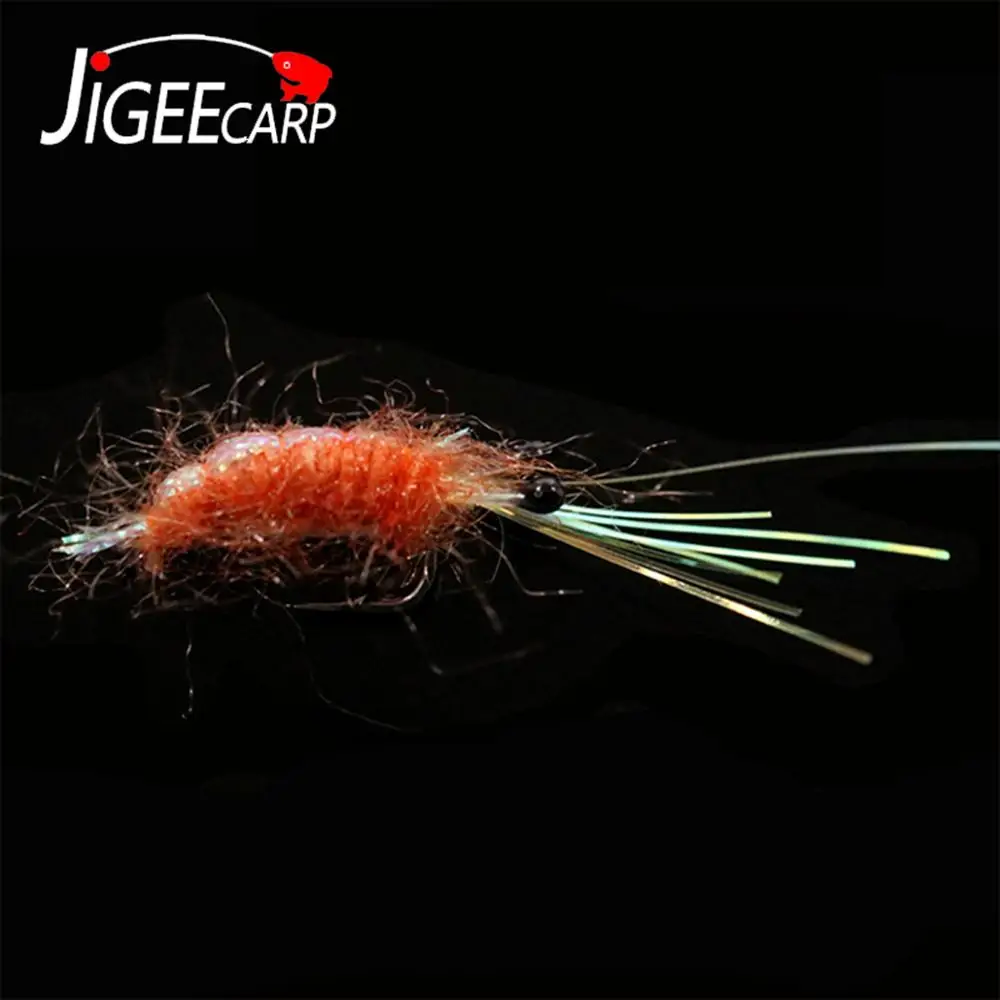 

Jigeecarp, 5 шт., № 6, рыба Тонущая приманка, креветки, Искусственные Креветки, Морские Рыболовные Мухи, креветки, приманка в виде креветки, для пре...