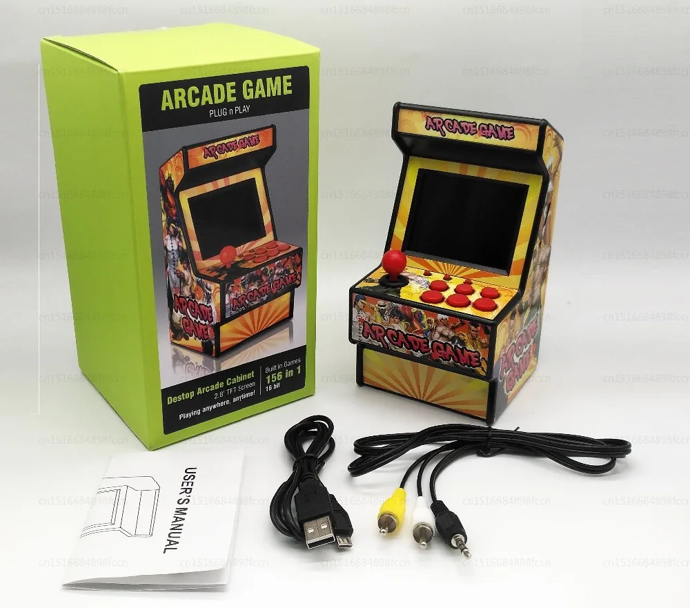 

Pop Pop 16-Bit Portable Retro Handheld Game Console Game Machine Mini Arcade Games AV Output 156 Classic Games With 2.8" Screen