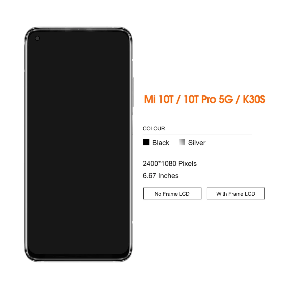 

ЖК-дисплей 6,67 дюйма для Xiaomi Mi 10T Pro 5G K30S, дисплей с сенсорным экраном и дигитайзером в сборе для Mi10T, 10tpro, K30S, оригинал