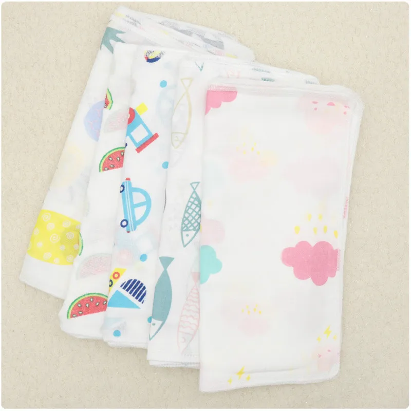 

10PCS Baby Feeding Towel Teddy Bear Bunny Dot Chart Printed Children Small Handkerchief Gauze s Nursing YYT308