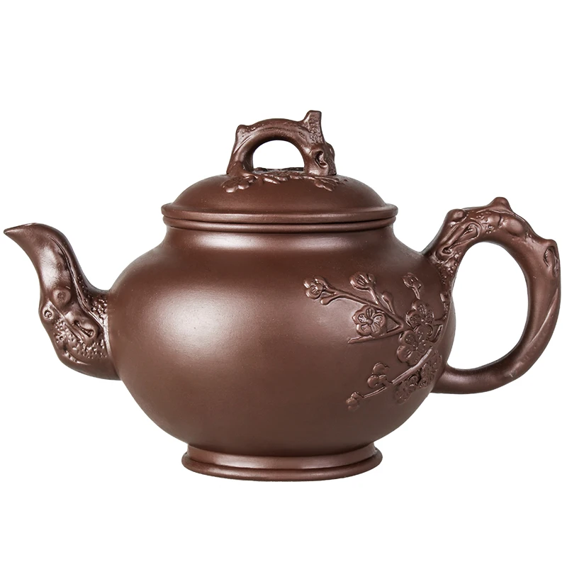 

Large Capacity Purple Sand Teapot Household Kung Fu Cup Yixing Zhu Ni Plum Blossom Pot Large Tea Pot Ceramic Kettle