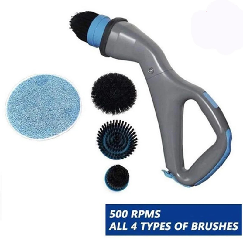 4 шт. Беспроводная портативная электрическая щетка для чистки мышц с насадками