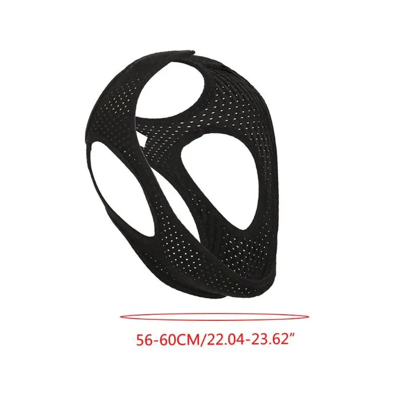 

Women Men Anti Snoring Chin Strap Belt Supports jaw Breathable Mesh Adjustable Elastic Snore Stopper Solution Bandage