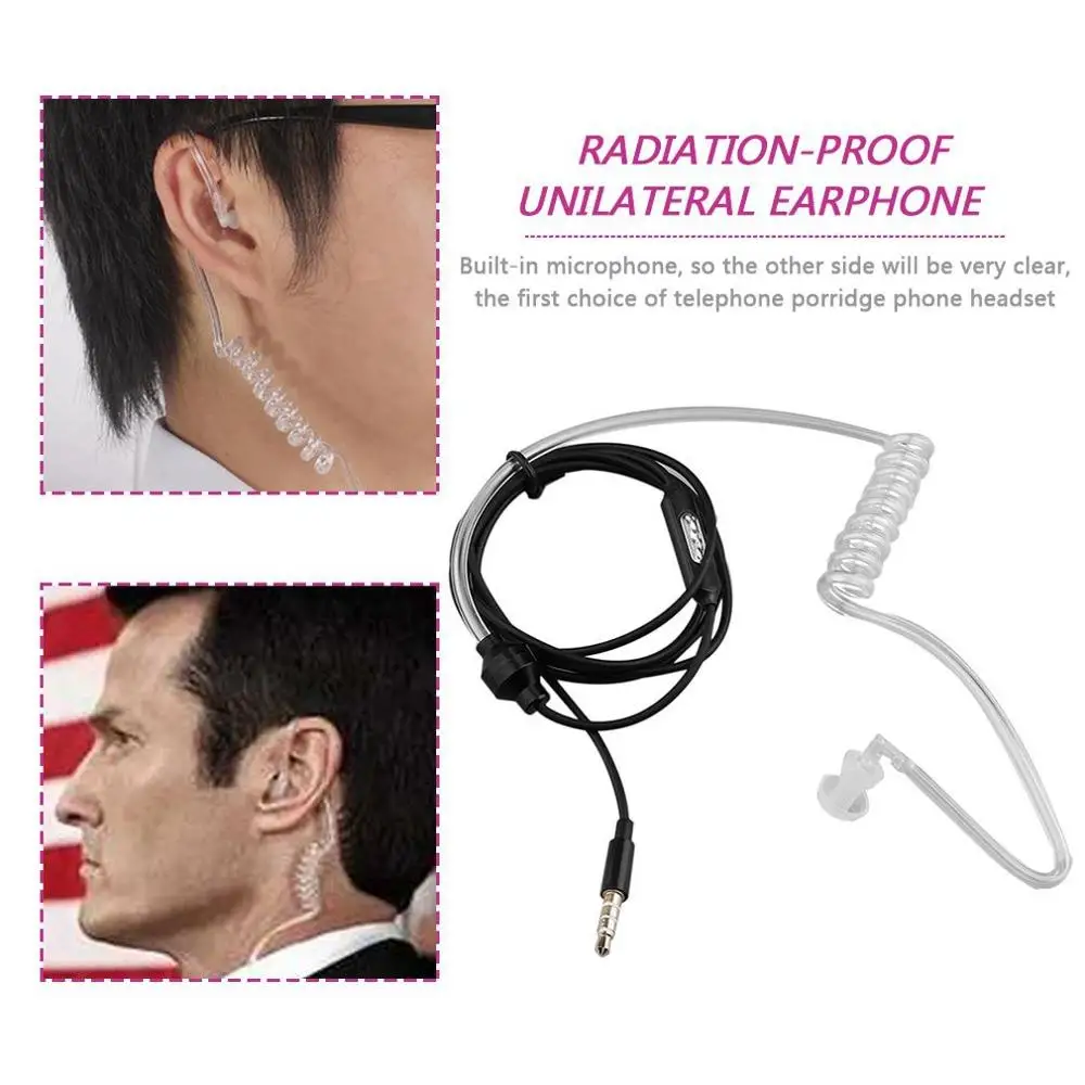 Professional Hot New Single Stereo Secret Service Air Tube 3.5mm Anti Radiation Mobile Phone Earphone With Pipe KY-011 | Электроника