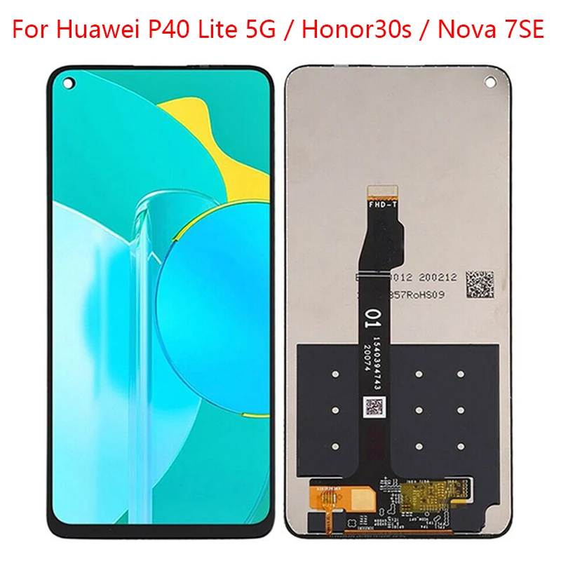 ЖК-дисплей для Huawei P40 Lite 5G N29A, ЖК-дисплей с рамкой Honor 30s CDY-NX9A, замена экрана для Nova 7 SE, дисплей