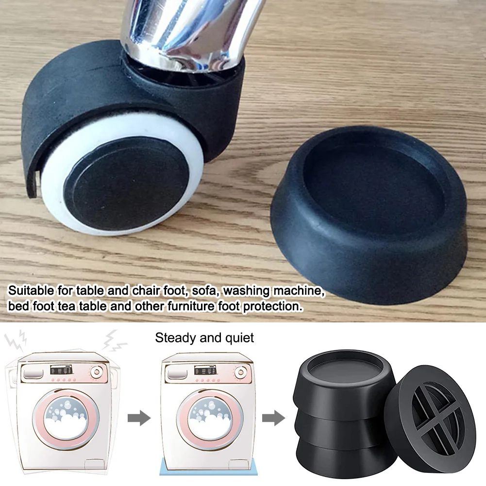 

4pcs Feet Pads Durable Furniture Shock Proof Protector Mute For Washing Machine Rubber Heighten Anti Vibration Universal Dryers