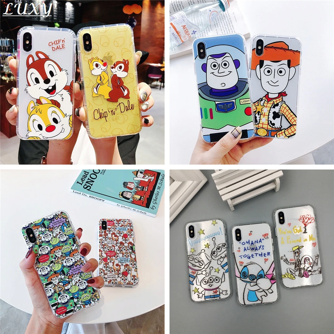С рисунком героев из мультфильмов чип и Дейл Вуди Истории игрушек Базз Alien чехол