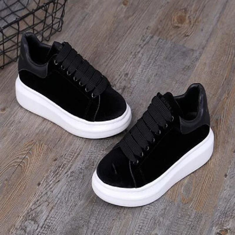 European Station 2020 New Heavy Bottom Outdoor Air-permeable Velvet Leather Luxurious Pairs of Elevated Muffin Sports Shoes | Спорт и