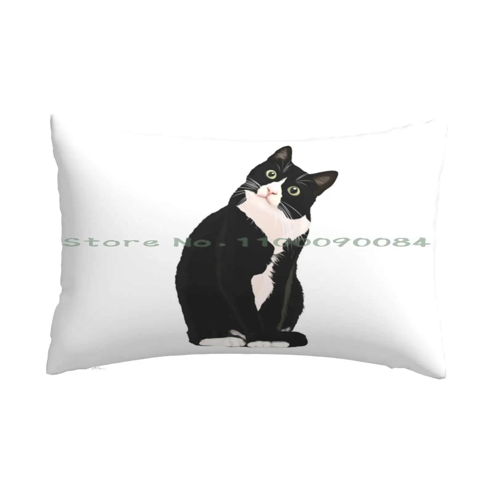 

Black Cat Pillow Case 20x30 50*75 Sofa Bedroom Animals Cute Cat Funny Cats Feline Kitty Kittycat Funny Pets Black Cats