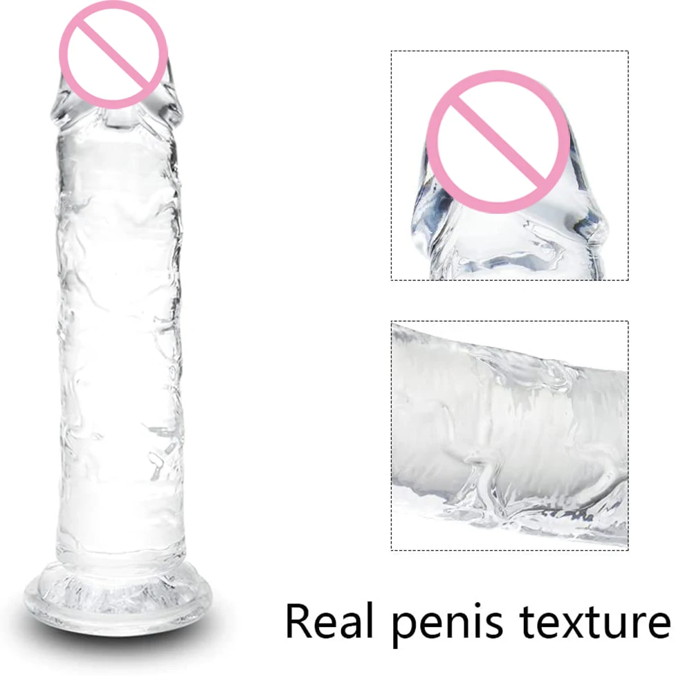 Фаллоимитатор XXL мягкий и реалистичный фаллоимитатор для начинающих прозрачный