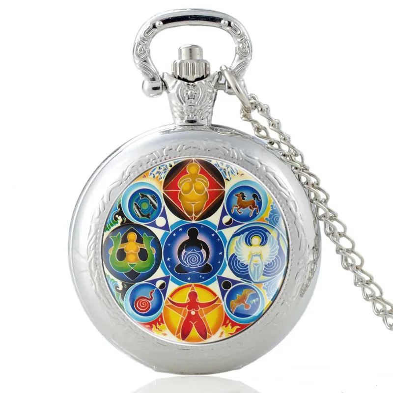 Уникальные Волшебные Часы для йоги открытые серебряные чакры винтажные