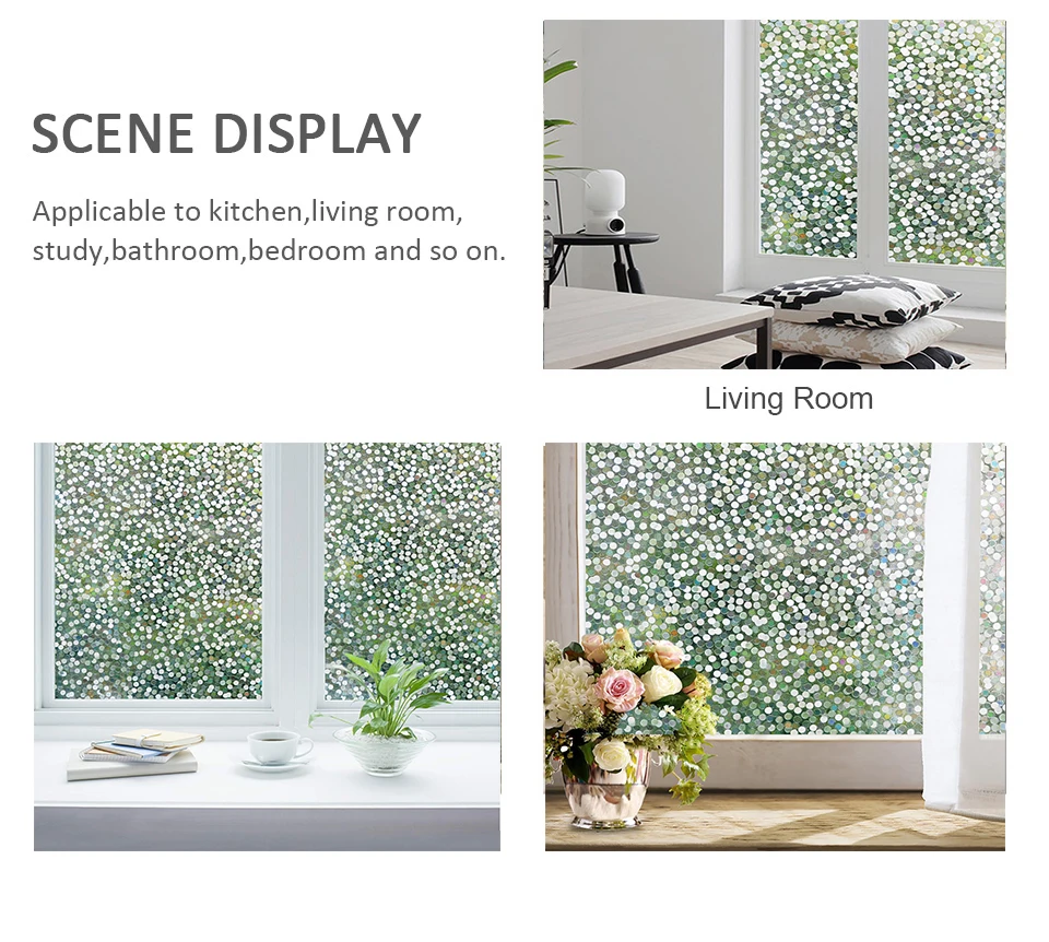 Оконная пленка витражная декоративная УФ наклейка для окон радужная матовая