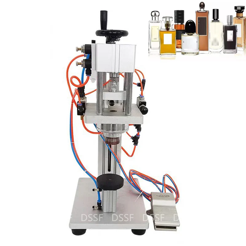 220vPneumatic Perfume Crimping Machine Capper Metal Cap Press Machine Sealing Machine Perfume Capping Machine Crimper Sealer