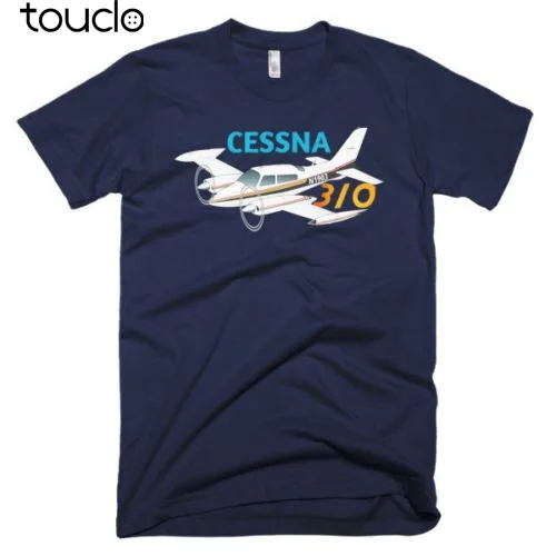 Летние шорты из хлопка с длинными рукавами футболка Cessna 310 самолет изображением