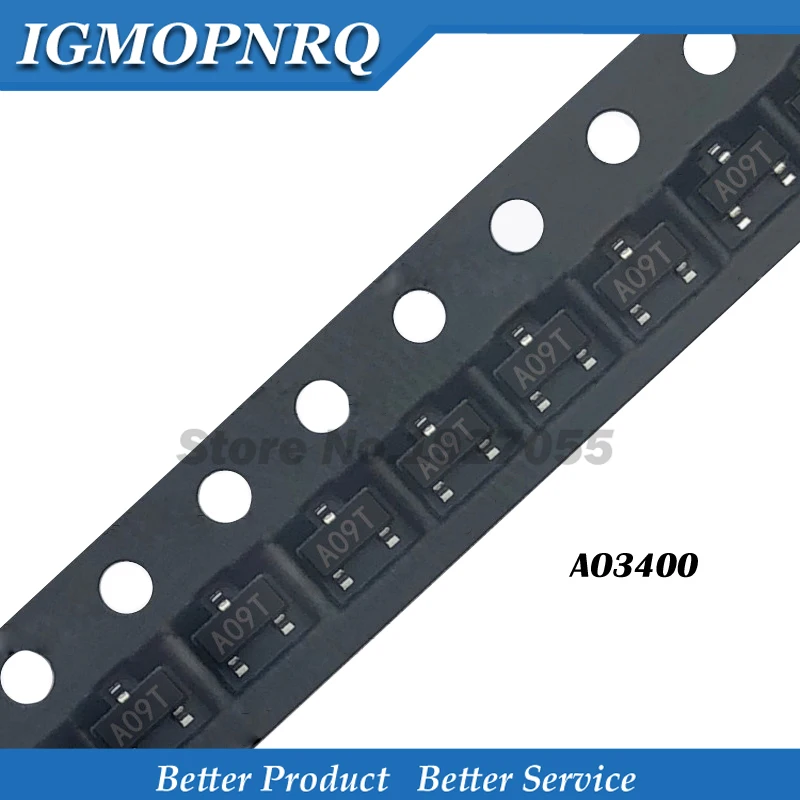 МОП-транзистор AO3400 3400A 50 шт. AO3400A AO9T SOT23-3 | Интегральные схемы