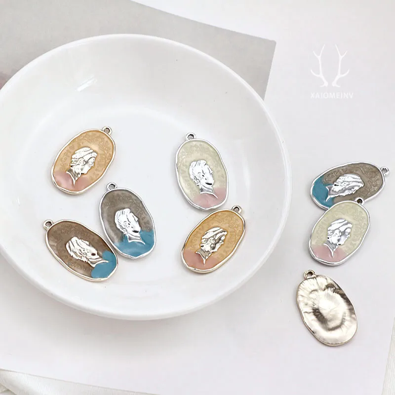 6 шт. новый дизайн Висячие Серьги Ретро мода дикая личность Человек голова для